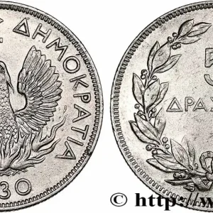 GRÈCE 5 Drachmes Phénix 1930 fwo_747765 Monde Top Qualité