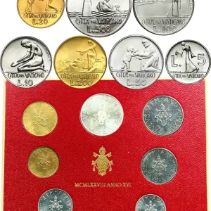 Paiement Sécurisé VATICAN ET ÉTATS PONTIFICAUX Série 7 monnaies Paul VI an XIII 1978 Rome fwo_747998 Monde