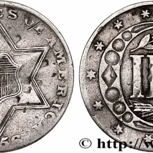 Édition Limitée ÉTATS-UNIS D'AMÉRIQUE 3 Cents 1856 Philadelphie fwo_758088 Monde