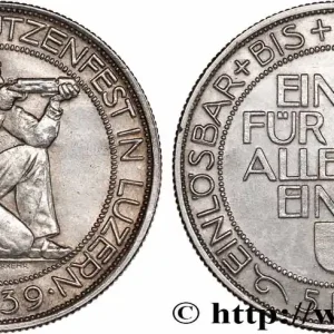 SUISSE 5 Francs Tir de Lucerne (Luzern) 1939 Berne fwo_758160 Monde Meilleur Prix