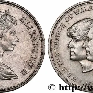 ROYAUME-UNI 25 New Pence (1 Crown) mariage du Prince de Galles et de Lady Diana Spencer 1981 fwo_758773 Monde Must-Have