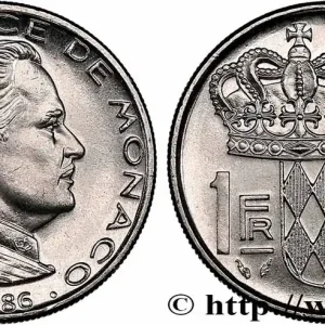 MONACO 1 Franc Rainier III 1986 Paris fwo_761328 Monde Offre Exclusive