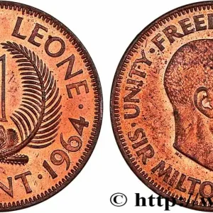 Certifié SIERRA LEONE 1 Cent Sir Milton Margai 1964 Royal Mint Londres fwo_761355 Monde