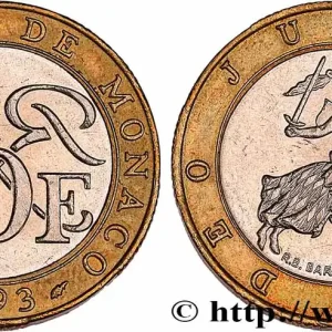 MONACO 10 Francs Rainier III 1993 Paris fwo_761397 Monde Marque