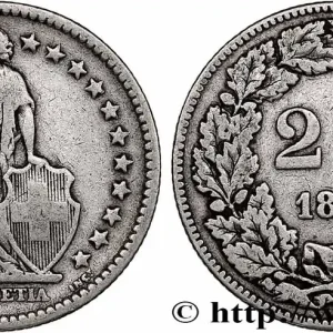 SUISSE 2 Francs Helvetia 1886 Berne fwo_761411 Monde Offre Exclusive