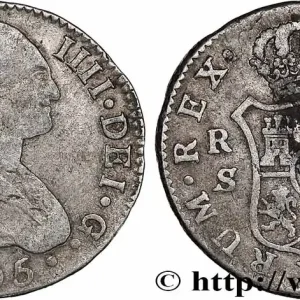 ESPAGNE 2 Reales Charles IV 1805 Séville fwo_761414 Monde Garantie Incluse