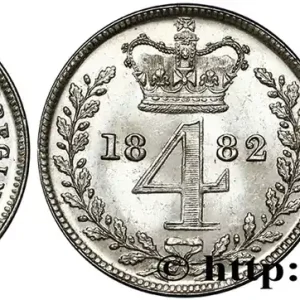 Prix Réduit GRANDE BRETAGNE - VICTORIA 4 Pence Victoria tête jeune 1882 Londres fwo_392035 Monde