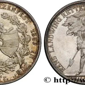 Expédition Rapide SUISSE 5 Francs, monnaie de Tir, Zoug 1869 fwo_722936 Monde