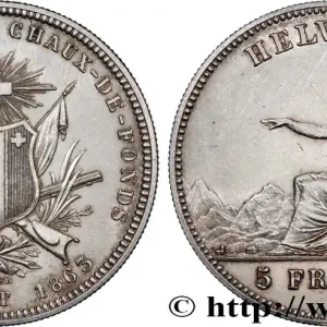 SUISSE 5 Francs Tir fédéral de la Chaux-de-Fond 1863 fwo_722951 Monde Bon Plan