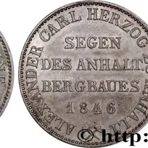 ALLEMAGNE - DUCHÉ D'ANHALT-BERNBURG - ALEXANDRE CHARLES Thaler des mines 1846 Berlin fwo_740652 Monde Quantité Limitée