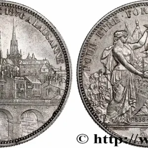 Affaire À Saisir SUISSE 5 Francs, monnaie de Tir, Lausanne 1876 fwo_746778 Monde