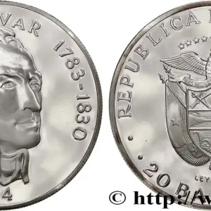 Produit De Marque PANAMA 20 Balboas Simon Bolivar 1974 fwo_760371 Monde