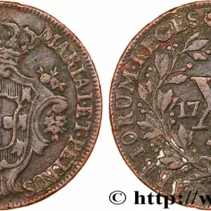 PORTUGAL - ROYAUME DE PORTUGAL - MARIE IRE ET PIERRE III 10 Réis 1778 fwo_732885 Monde Commander Vite