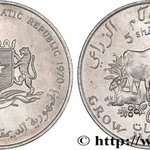 SOMALIE 5 Shillings FAO 1970 fwo_760914 Monde Populaire