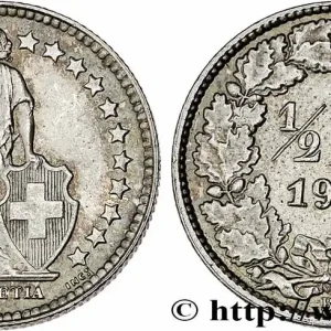 Livraison Gratuite SUISSE 1/2 Franc Helvetia 1952 Berne fwo_727759 Monde