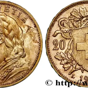 Promotion OR, PALLADIUM ET PLATINE INVESTISSEMENT 20 Francs "Vreneli" 1935 Berne fwo_732430 Monde