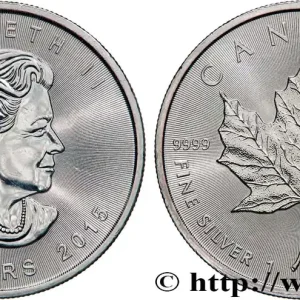 CANADA 5 Dollars (1 once) - Mapple Leaf (Feuille d’érable) 2015 MRC Winnipeg fwo_761630 Monde Vente Flash