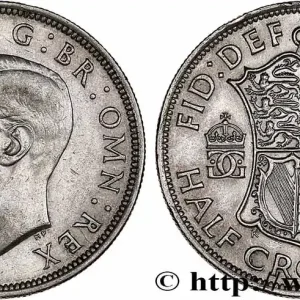 ROYAUME-UNI 1/2 Crown Georges VI 1945 fwo_761684 Monde Satisfait Ou Remboursé
