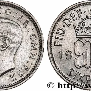 ROYAUME-UNI 6 Pence Georges VI 1944 fwo_761707 Monde Quantité Limitée