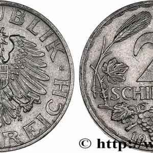 Nouvel Arrivage AUTRICHE 2 Schilling aigle 1947 fwo_761720 Monde