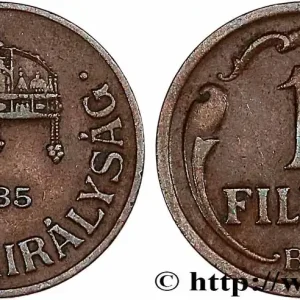 Nouvel Arrivage HONGRIE 1 Filler Couronne de Saint-Étienne 1935 Budapest fwo_761731 Monde