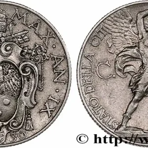 Original VATICAN ET ÉTATS PONTIFICAUX 50 Centesimi Pie XI an IX 1930 Rome fwo_761810 Monde