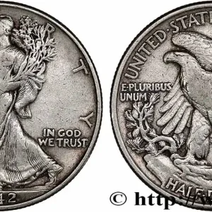 Marque ÉTATS-UNIS D'AMÉRIQUE 1/2 Dollar Walking Liberty 1942 Philadelphie fwo_761909 Monde