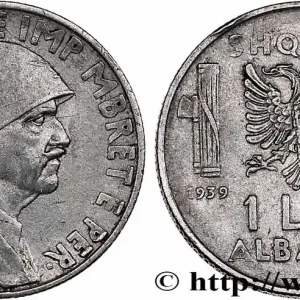 ALBANIE 1 Lek Victor-Emmanuel III d’Italie 1939 Rome fwo_761919 Monde Commande En Gros