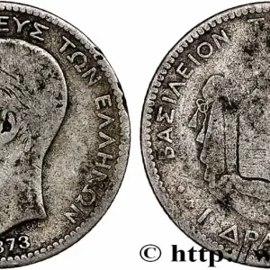 Top Vente GRÈCE 1 Drachme Georges Ier 1873 Paris fwo_761925 Monde