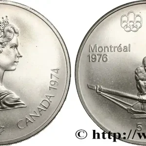 CANADA 5 Dollars Proof JO Montréal 1976 rameur 1974 fwo_762289 Monde Achat Immédiat