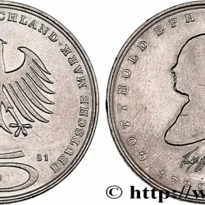 ALLEMAGNE 5 Mark aigle Gotthold Ephraim Lessing 1981 Hambourg - J fwo_762560 Monde Édition Limitée