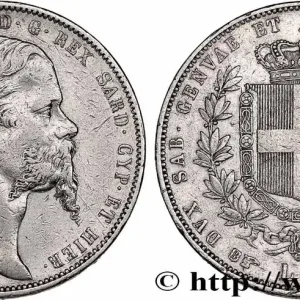 ITALIE - ROYAUME DE SARDAIGNE - VICTOR-EMMANUEL II 5 Lire 1850 Turin fwo_757246 Monde Solde