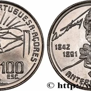 AÇORES 100 Escudos 100e anniversaire de la mort du poète Antero de Quental 1991 fwo_690227 Monde Soldes