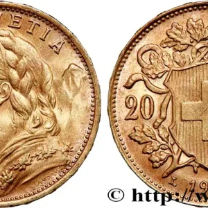 Soldes OR, PALLADIUM ET PLATINE INVESTISSEMENT 20 Francs "Vreneli" 1935 Berne fwo_735651 Monde