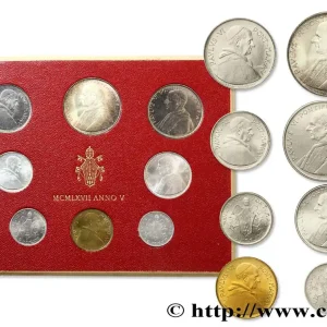 Affaire À Saisir VATICAN ET ÉTATS PONTIFICAUX Série 8 monnaies Paul VI an V 1967 Rome fwo_747972 Monde