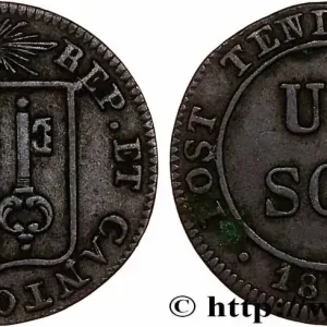 Édition Limitée SUISSE - RÉPUBLIQUE DE GENÈVE 1 Sol 1833 fwo_758212 Monde