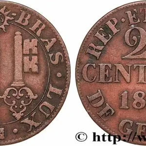 SUISSE - RÉPUBLIQUE DE GENÈVE 25 Centimes - Canton de Genève 1844 fwo_758220 Monde Solde