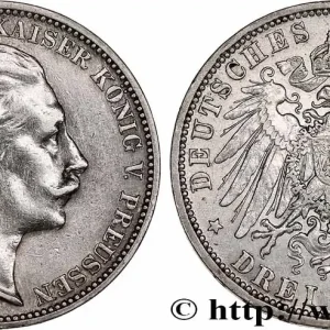 ALLEMAGNE - PRUSSE 3 Mark Guillaume II 1910 Berlin fwo_760578 Monde Meilleure Vente