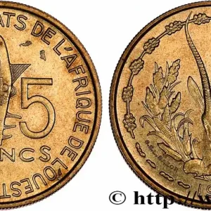 Promotion Saisonnière ÉTATS DE L'AFRIQUE DE L'OUEST (BCEAO) 25 Francs BCEAO masque / antilope 1971 Paris fwo_760752 Monde