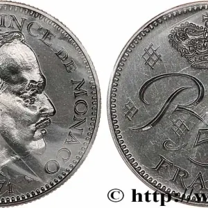 MONACO Essai de 5 Francs Rainier III 1971 Paris fwo_761184 Monde Dernière Chance