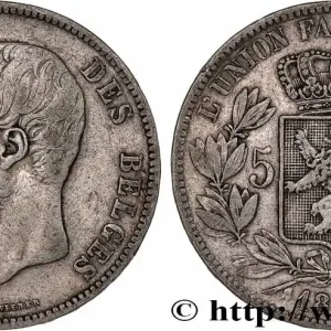 Must-Have BELGIQUE 5 Francs Léopold II 1870 fwo_764206 Monde