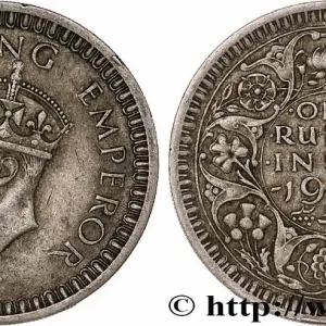 INDES BRITANNIQUES 1 Roupie Georges VI couronné 1942 Bombay fwo_764241 Monde Prix Réduit
