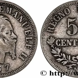 Garantie Incluse ITALIE 50 Centesimi Victor Emmanuel II 1867 Naples fwo_764254 Monde