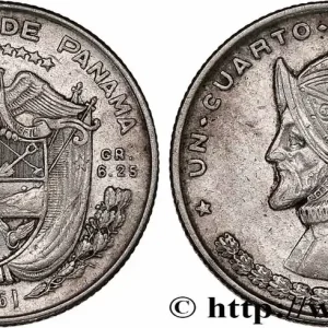 PANAMA 1/4 Balboa Vasco Nunez de Balboa 1961 fwo_764262 Monde Top Qualité