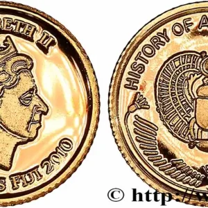 FIDJI 10 Dollar Proof Scarabée 2010 fwo_764274 Monde Meilleure Qualité