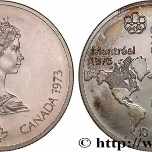 Acheter Direct CANADA 10 Dollars JO Montréal 1976 carte du Monde 1973 fwo_764346 Monde