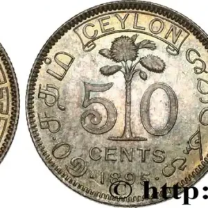 CEYLAN 50 Cents Victoria 1895 fwo_575970 Monde Must-Have