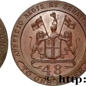 INDES BRITANNIQUES - COMPAGNIE ORIENTALE DES INDES - PRESIDENCE DE BOMBAY 1/48 de roupie Proof 1794 Soho fwo_716947 Monde Exclusif