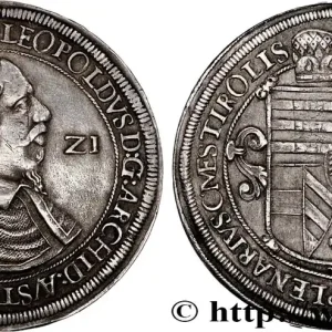 AUTRICHE - COMTÉ DE TYROL - LÉOPOLD V Thaler 1621 Hall fwo_719825 Monde Offre Exclusive