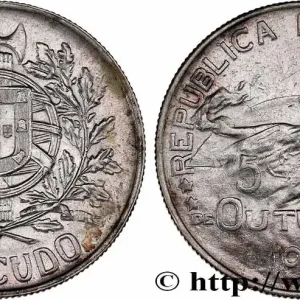 Commande En Gros PORTUGAL 1 Escudo naissance de la République (frappée en 1914, commémore le 5 octobre 1910) 1910 fwo_734926 Monde